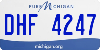 MI license plate DHF4247