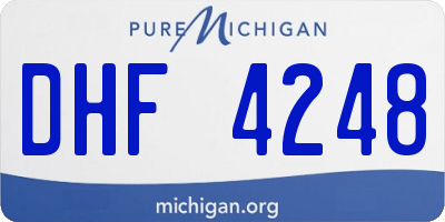 MI license plate DHF4248