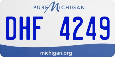 MI license plate DHF4249