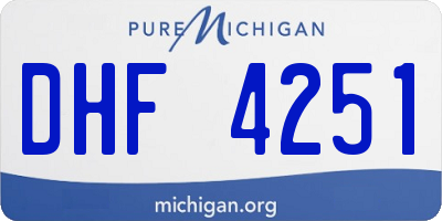 MI license plate DHF4251