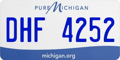 MI license plate DHF4252