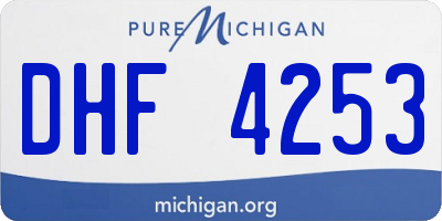 MI license plate DHF4253