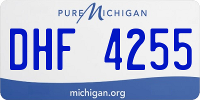 MI license plate DHF4255