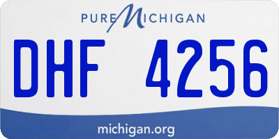 MI license plate DHF4256