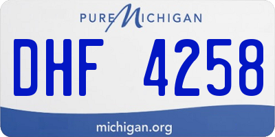 MI license plate DHF4258