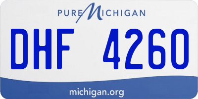 MI license plate DHF4260