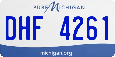 MI license plate DHF4261