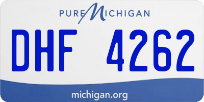 MI license plate DHF4262