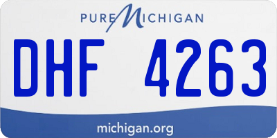MI license plate DHF4263