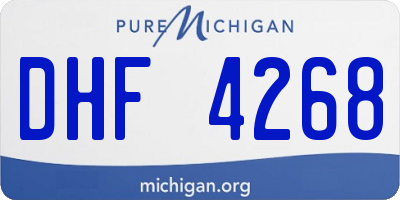 MI license plate DHF4268