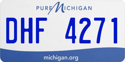 MI license plate DHF4271