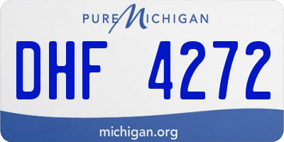MI license plate DHF4272