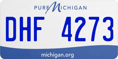 MI license plate DHF4273