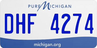 MI license plate DHF4274
