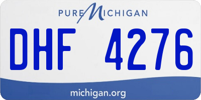 MI license plate DHF4276