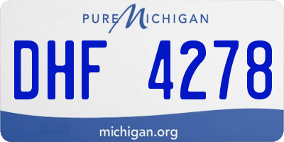 MI license plate DHF4278