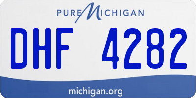 MI license plate DHF4282