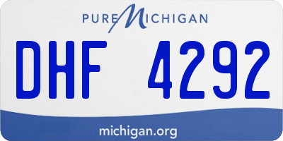 MI license plate DHF4292