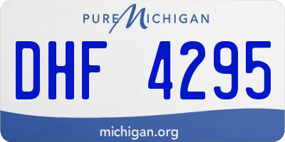 MI license plate DHF4295