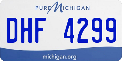 MI license plate DHF4299