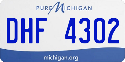 MI license plate DHF4302