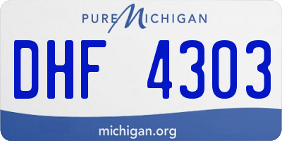 MI license plate DHF4303