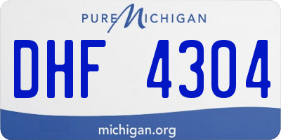 MI license plate DHF4304