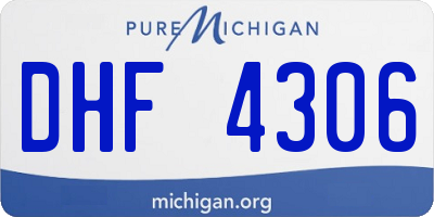 MI license plate DHF4306