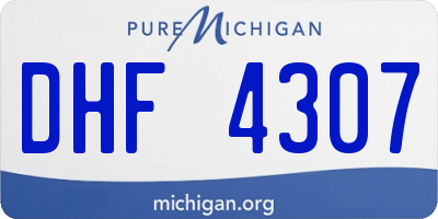 MI license plate DHF4307