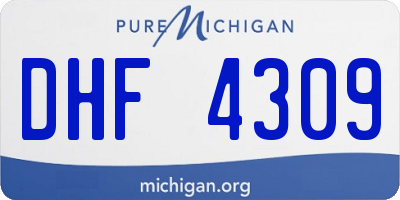 MI license plate DHF4309