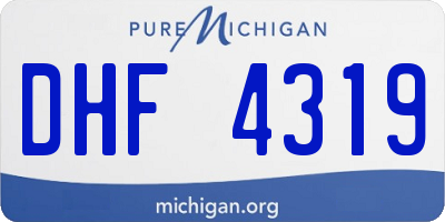 MI license plate DHF4319
