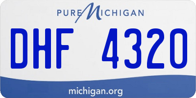 MI license plate DHF4320