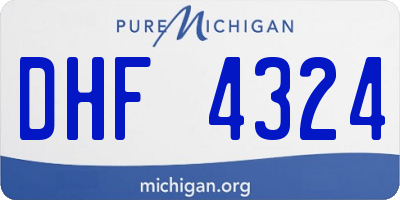 MI license plate DHF4324