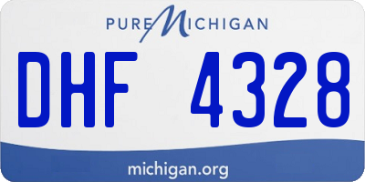 MI license plate DHF4328