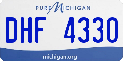 MI license plate DHF4330