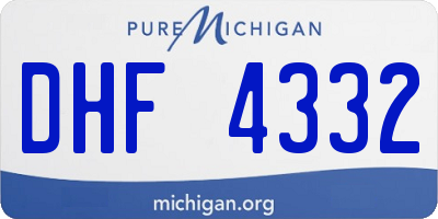 MI license plate DHF4332