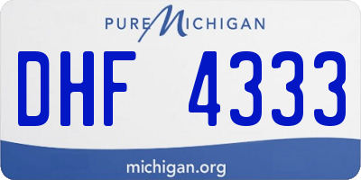 MI license plate DHF4333