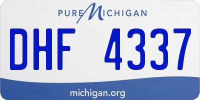 MI license plate DHF4337