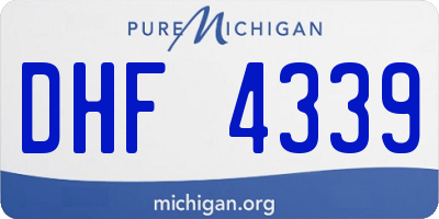 MI license plate DHF4339