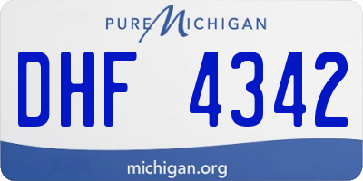 MI license plate DHF4342