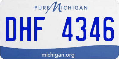 MI license plate DHF4346