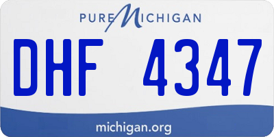 MI license plate DHF4347