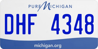 MI license plate DHF4348