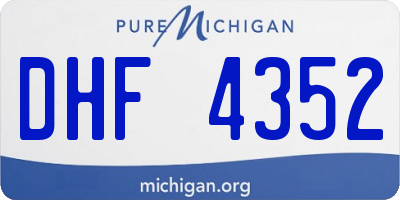 MI license plate DHF4352