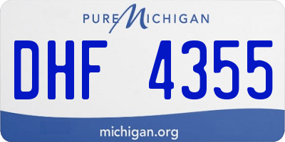 MI license plate DHF4355