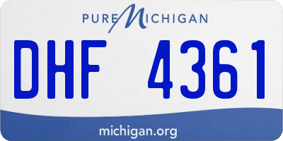 MI license plate DHF4361