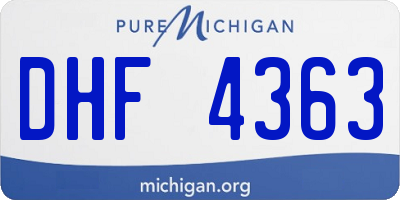 MI license plate DHF4363
