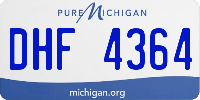 MI license plate DHF4364