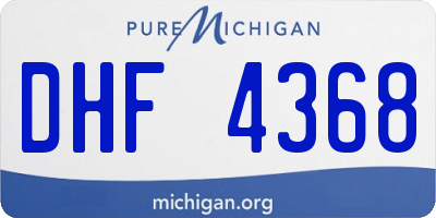 MI license plate DHF4368