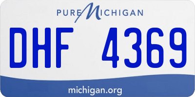 MI license plate DHF4369